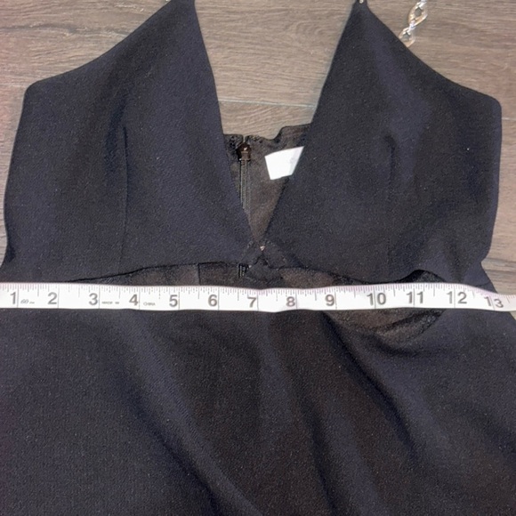 Jonathan Simkhai Ellis Crystal Strap Cut Out Mini Dress Size 4 Black/Silver - Picture 16 of 16